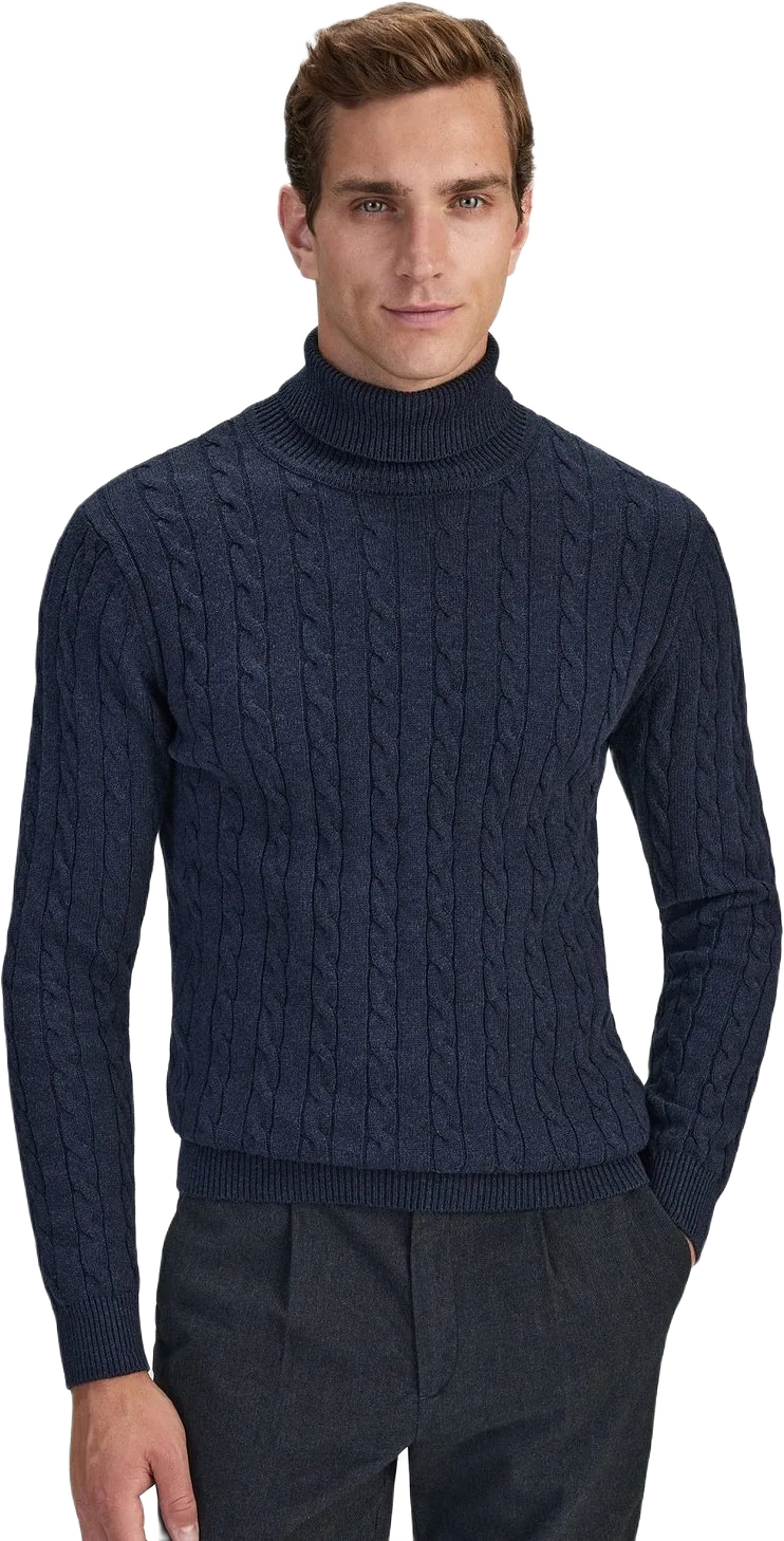 Turtleneck Ribbad Pimabomull