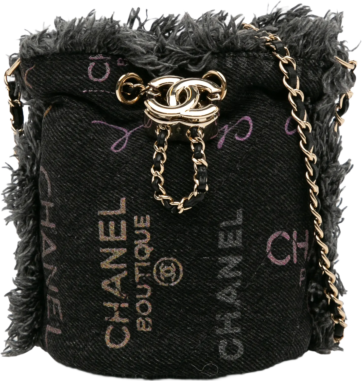 Chanel Mini Denim Mood Bucket With Chain