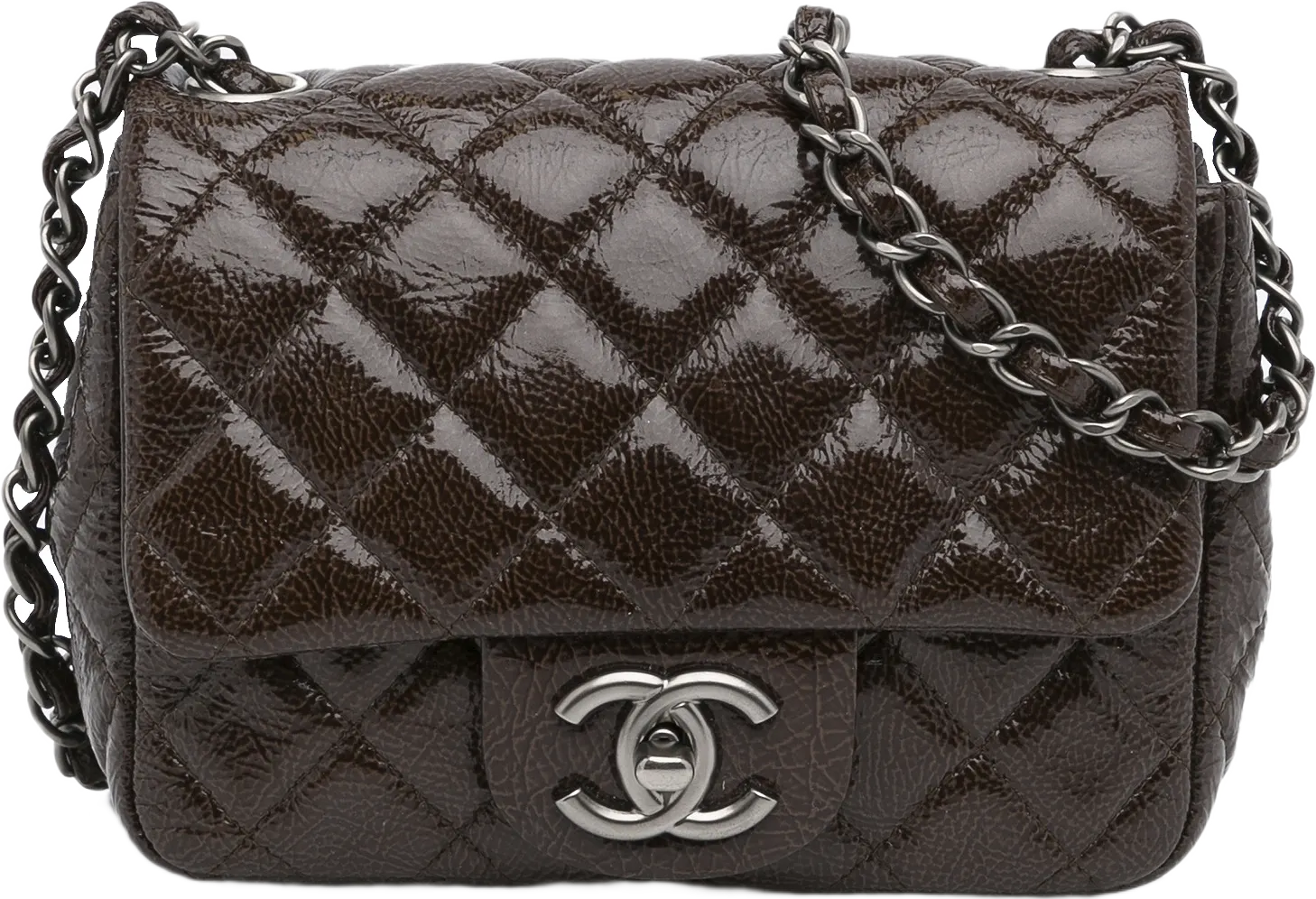 Chanel Mini Classic Square Patent Single Flap