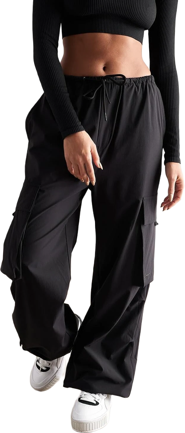 Black Windbreaker Parachute Pants