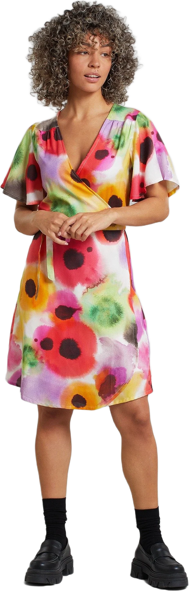 Wrap Dress Kungshamn Abstract Floral Multi Color