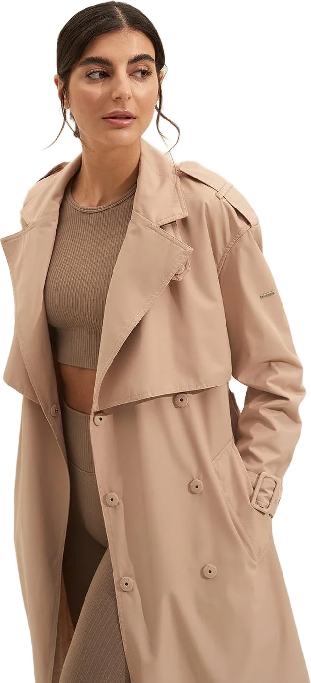 Beige Recycled Tech Trench Coat