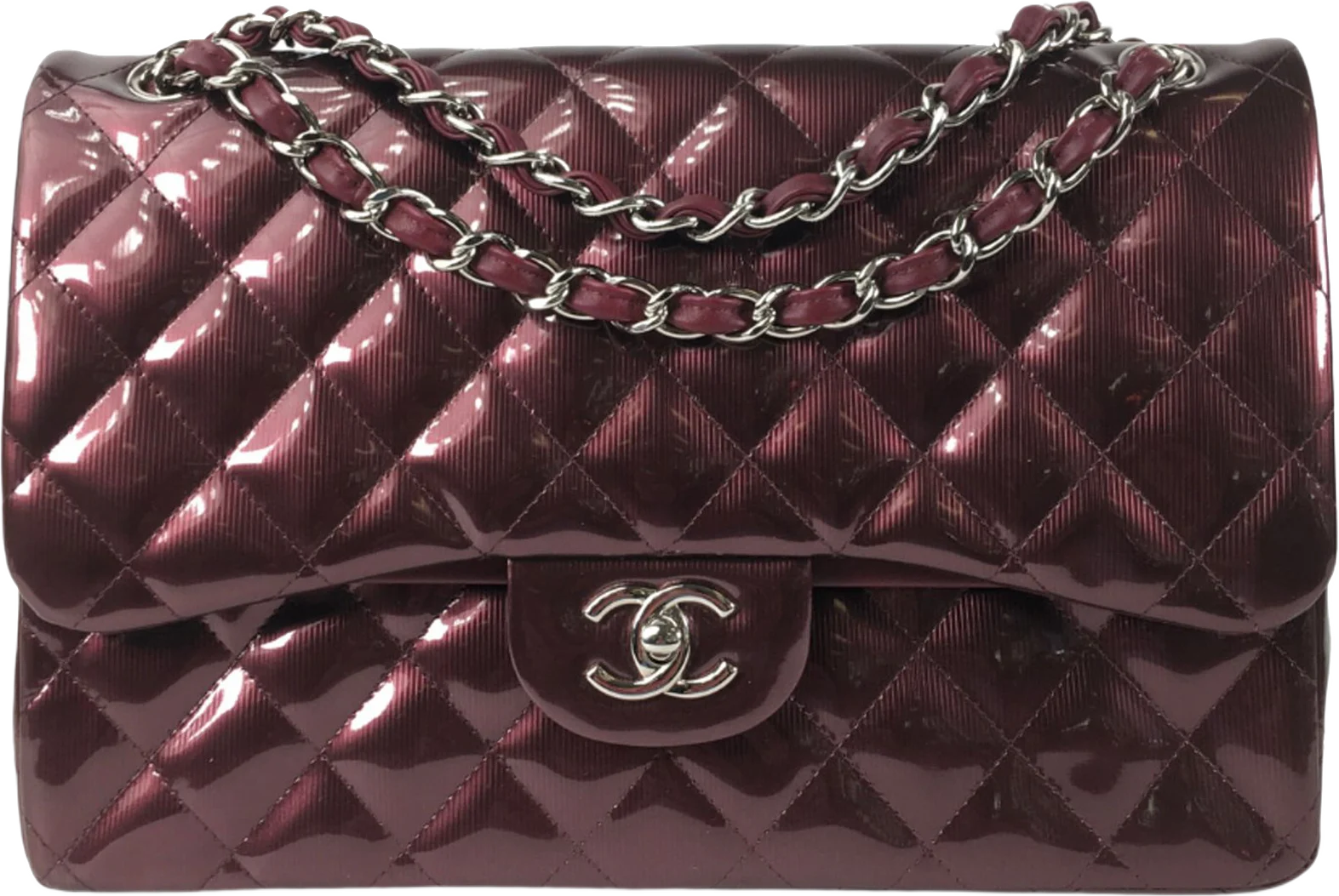 Chanel Jumbo Classic Patent Double Flap