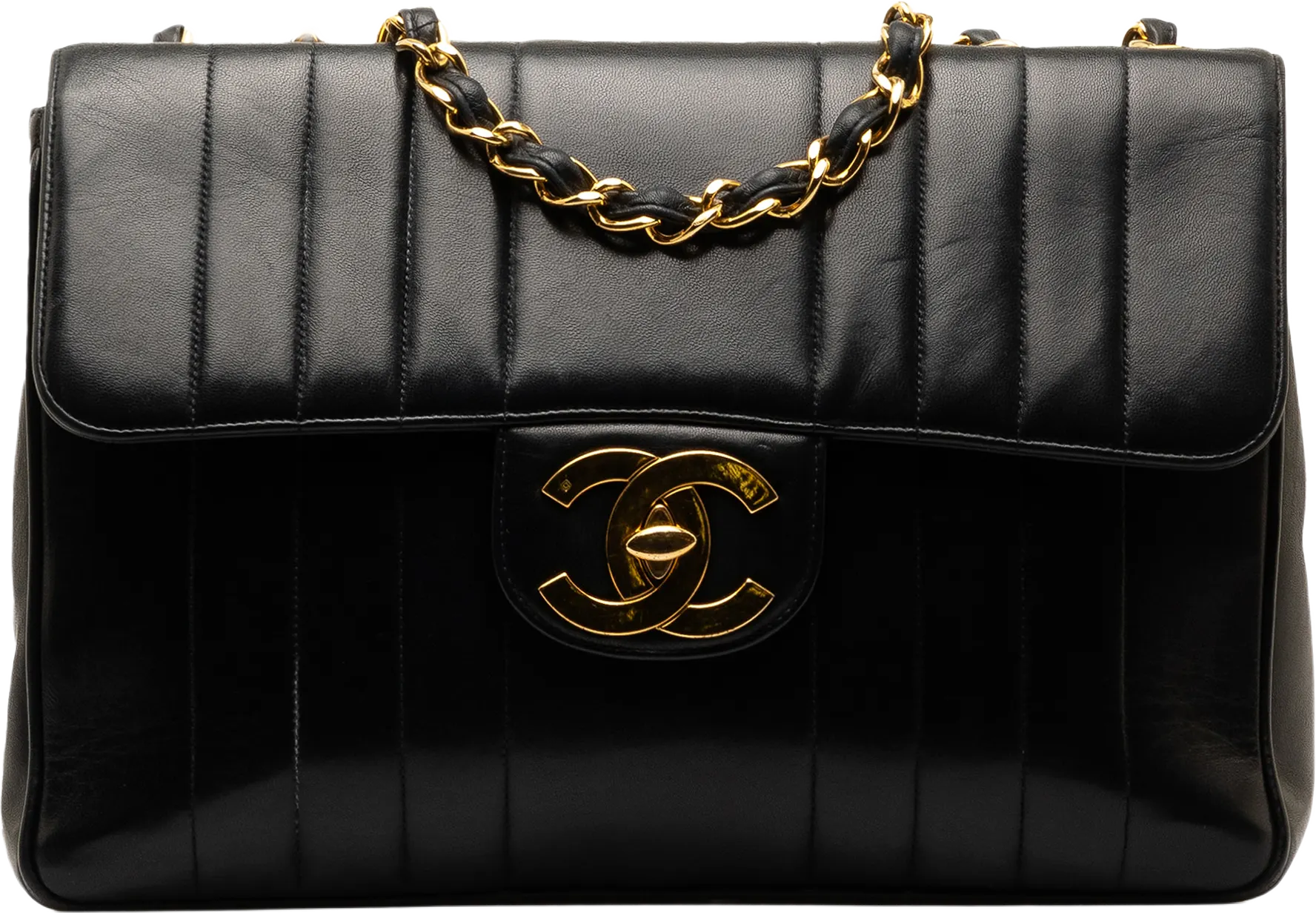 Chanel Jumbo Vertical Quilt Lambskin Single Flap