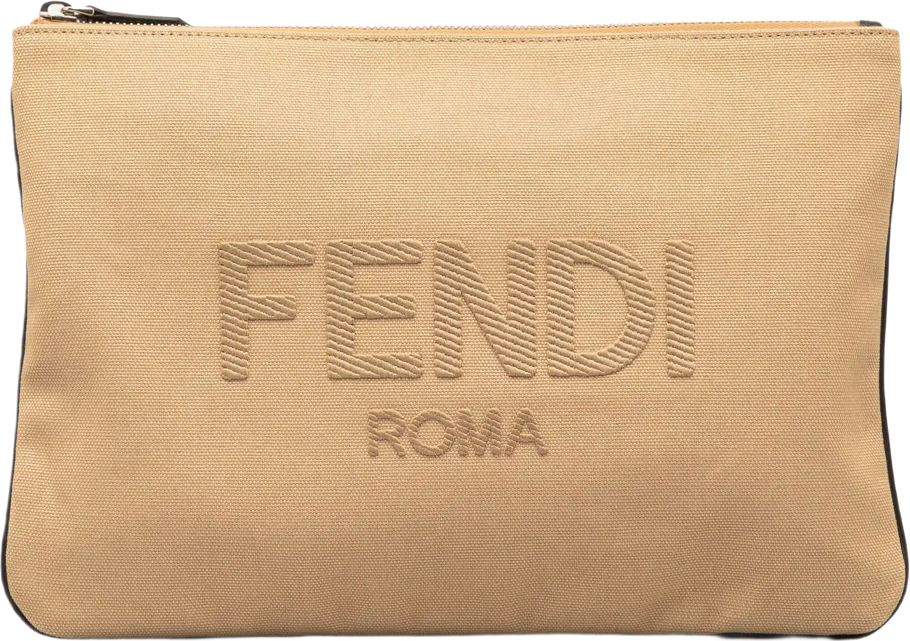 Fendi Canvas Roma Clutch