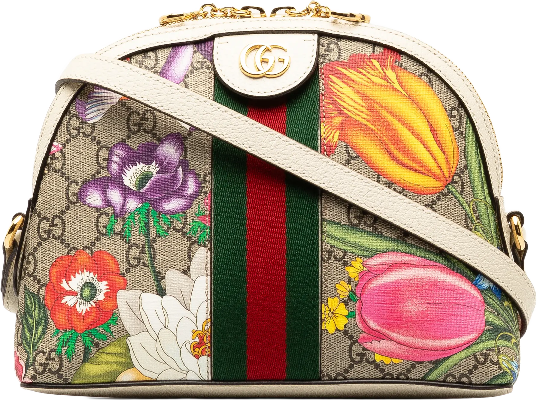 Gucci Small Gg Supreme Flora Ophidia Dome