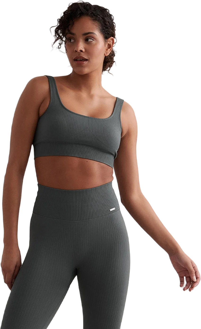 Sage Ribbed Seamless Bra