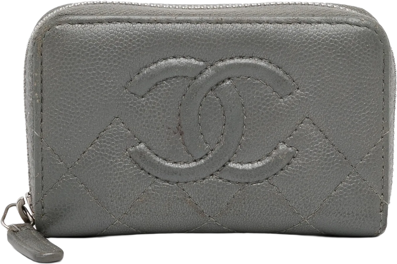 Chanel Cc Caviar Zip Coin Pouch