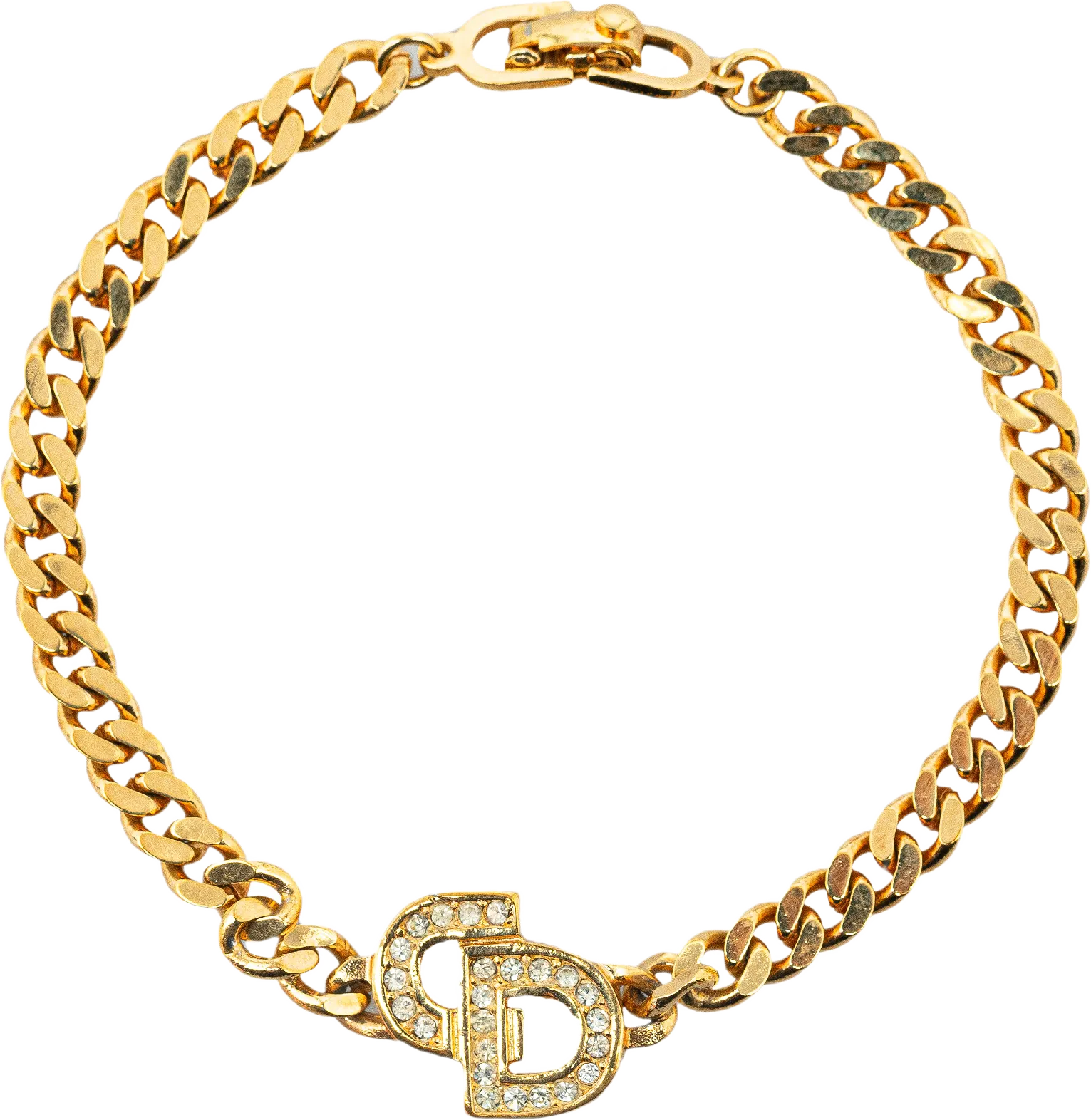 Dior Logo Rhinestone Bracelet