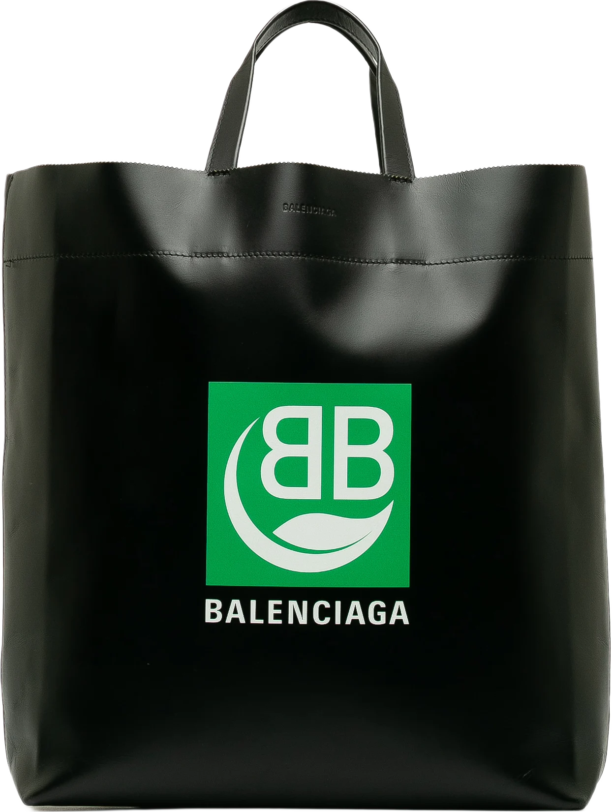 Balenciaga Leather Logo Bb Market Tote