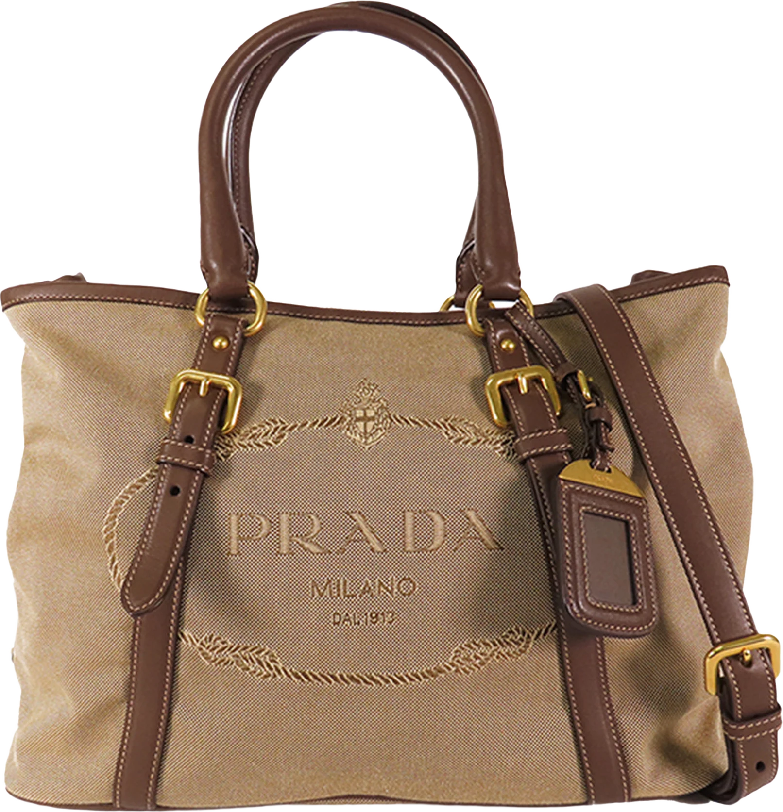 Prada Canapa Logo Satchel