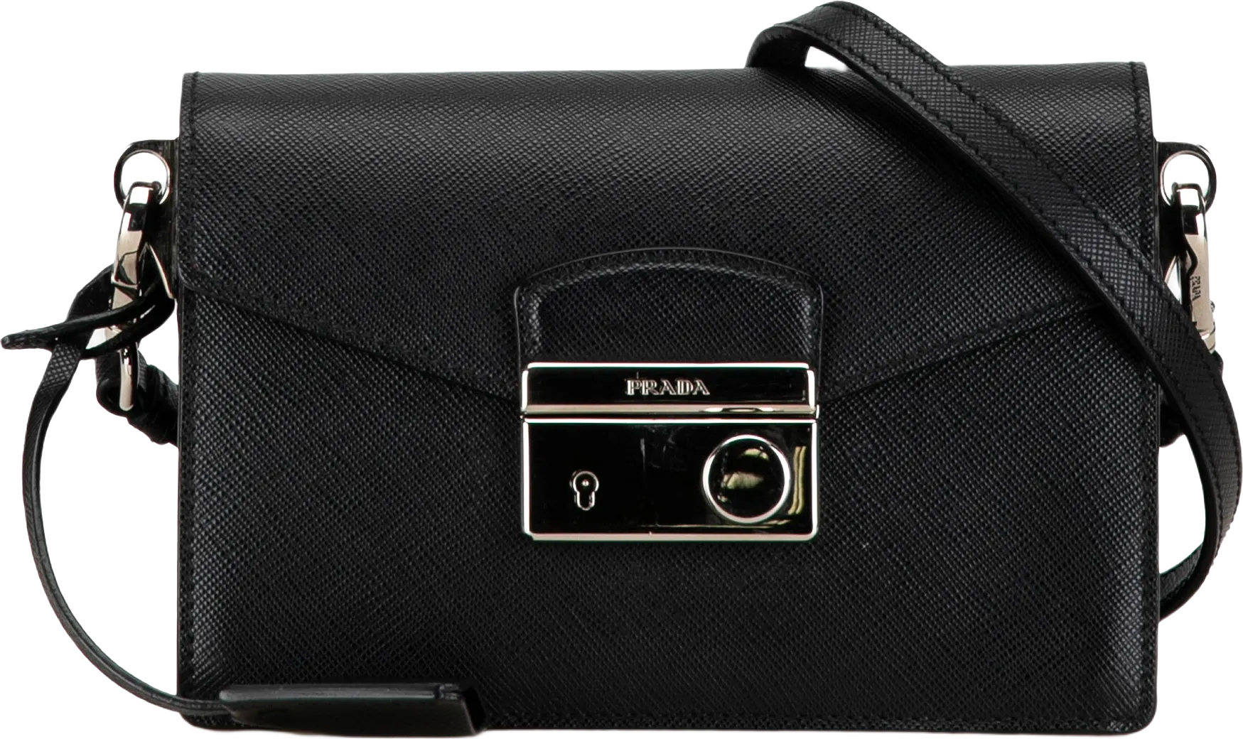 Prada Saffiano Sound Lock Crossbody