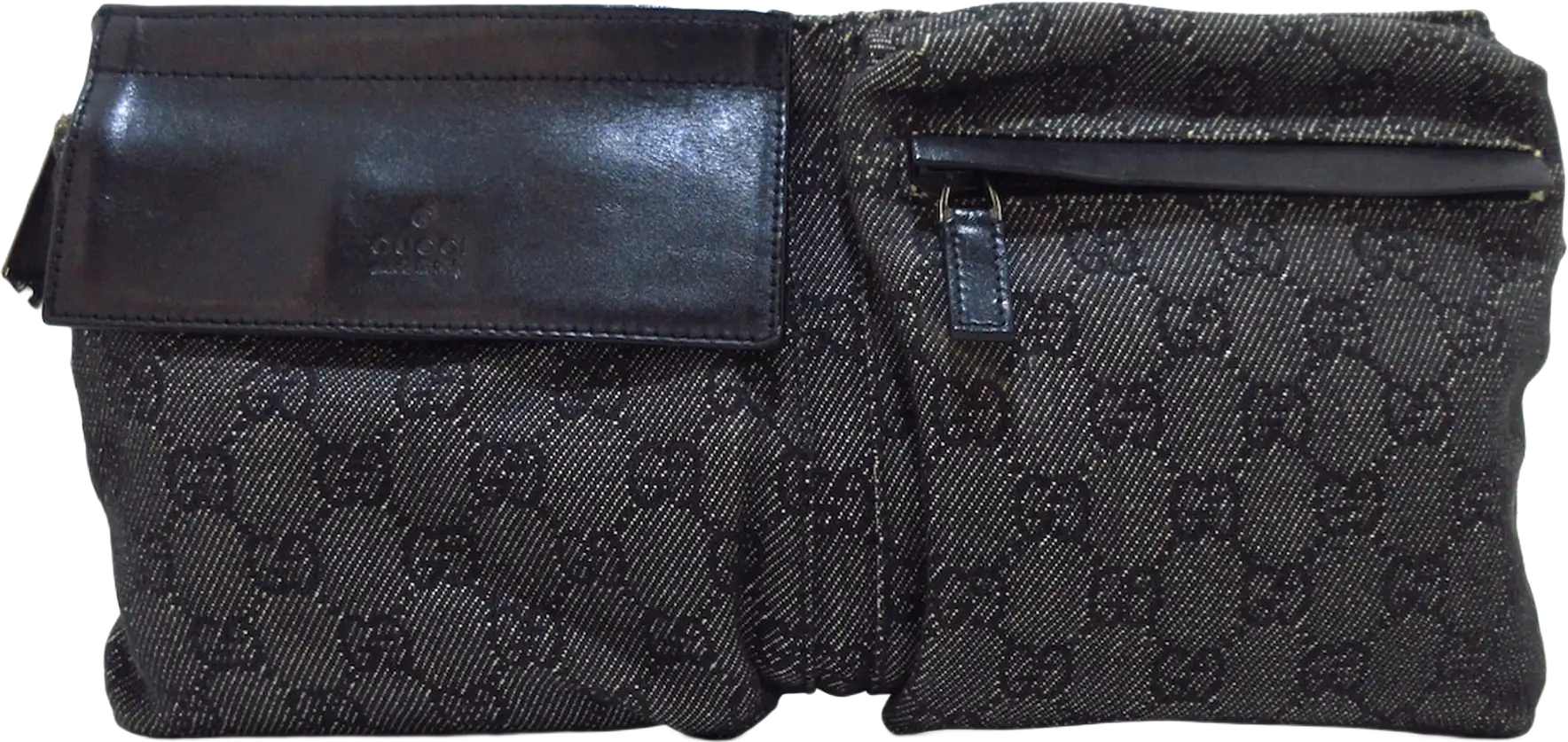 Gucci Gg Denim Double Pocket Belt Bag