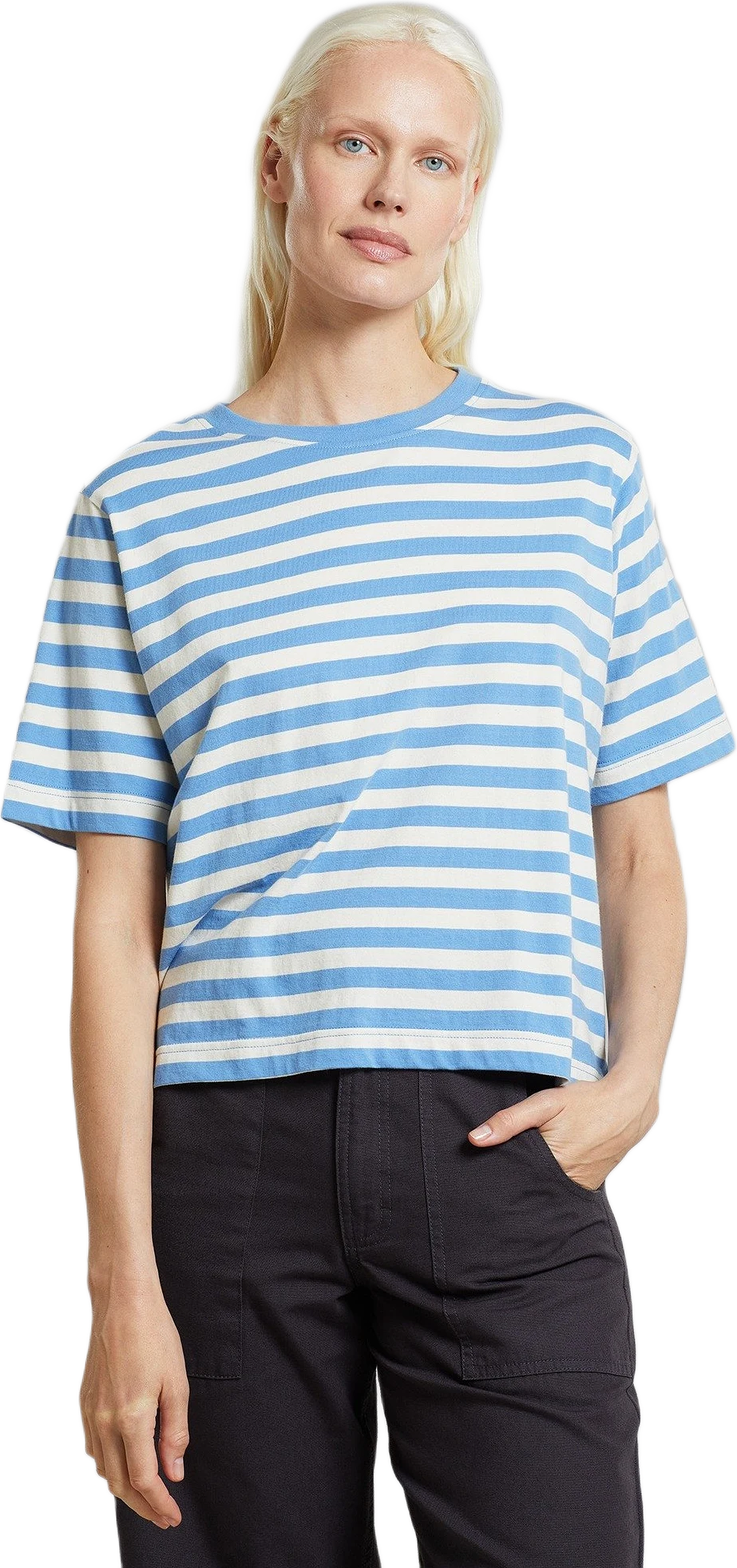 T-shirt Vadstena Stripes Della Blue