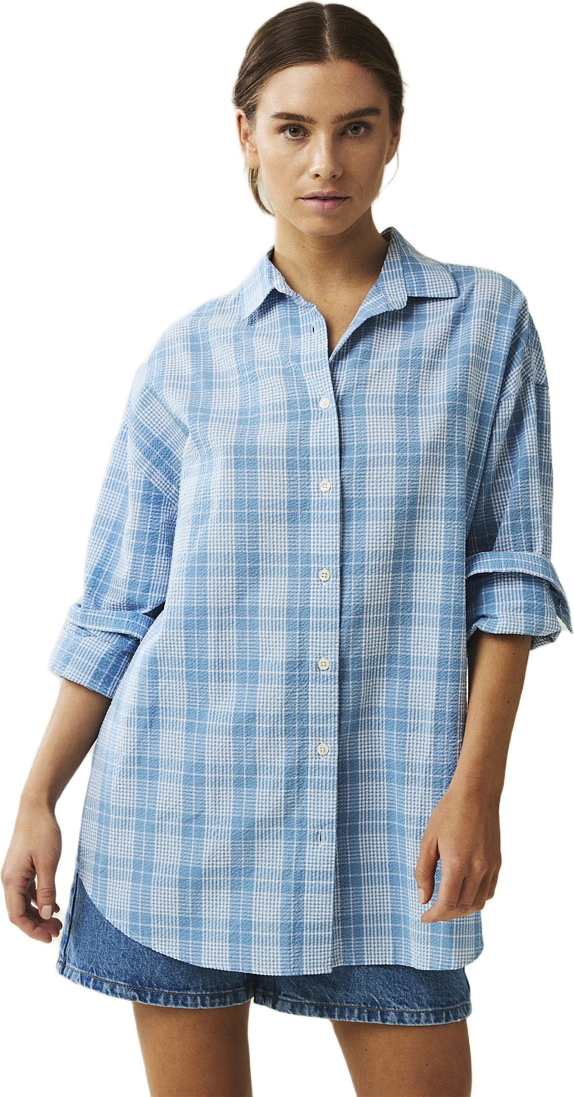 Pernilla Organic Cotton Seersucker Shirt