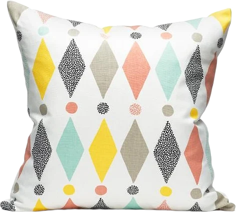 Decoration Cushion 50x50cm Harlequin White/multi