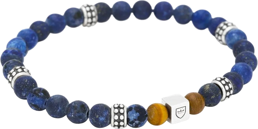 Silver/beadsarmband | lapis Lazuli/tigeröga | Nobel By Billgren