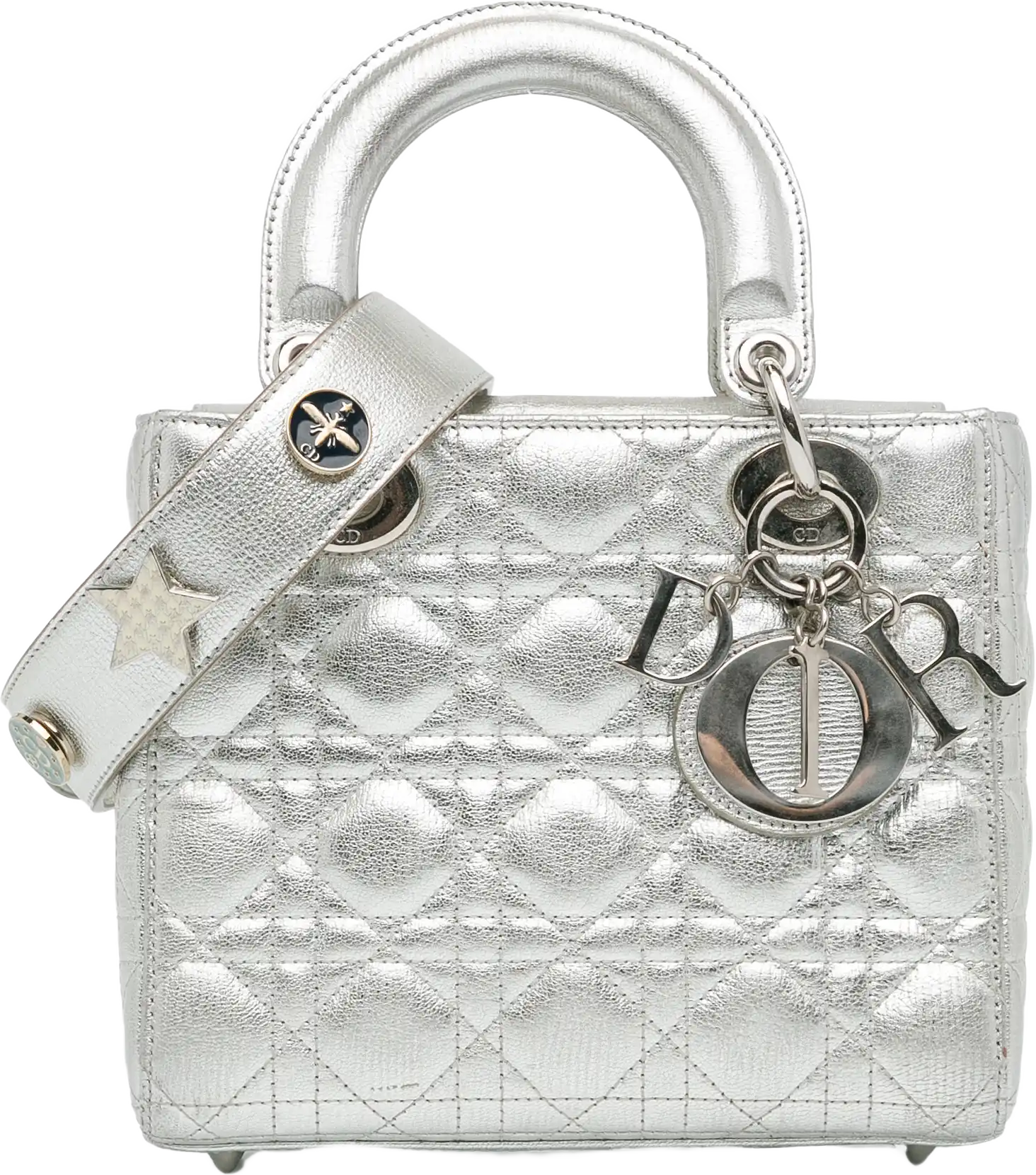 Dior Small Lambskin Cannage My Lady Dior Lucky Badges