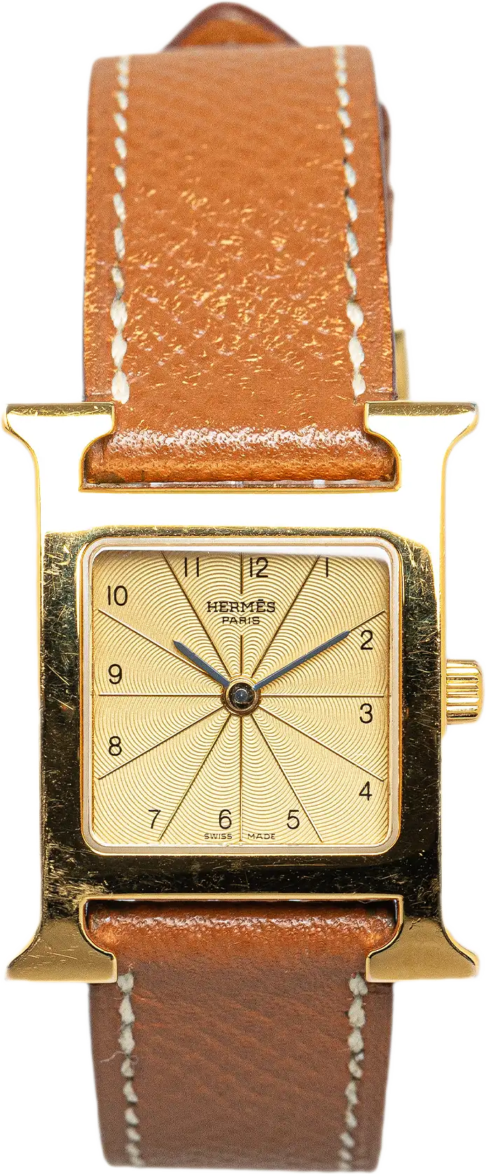 Hermès Quartz Stainless Steel And Leather Heure H Watch
