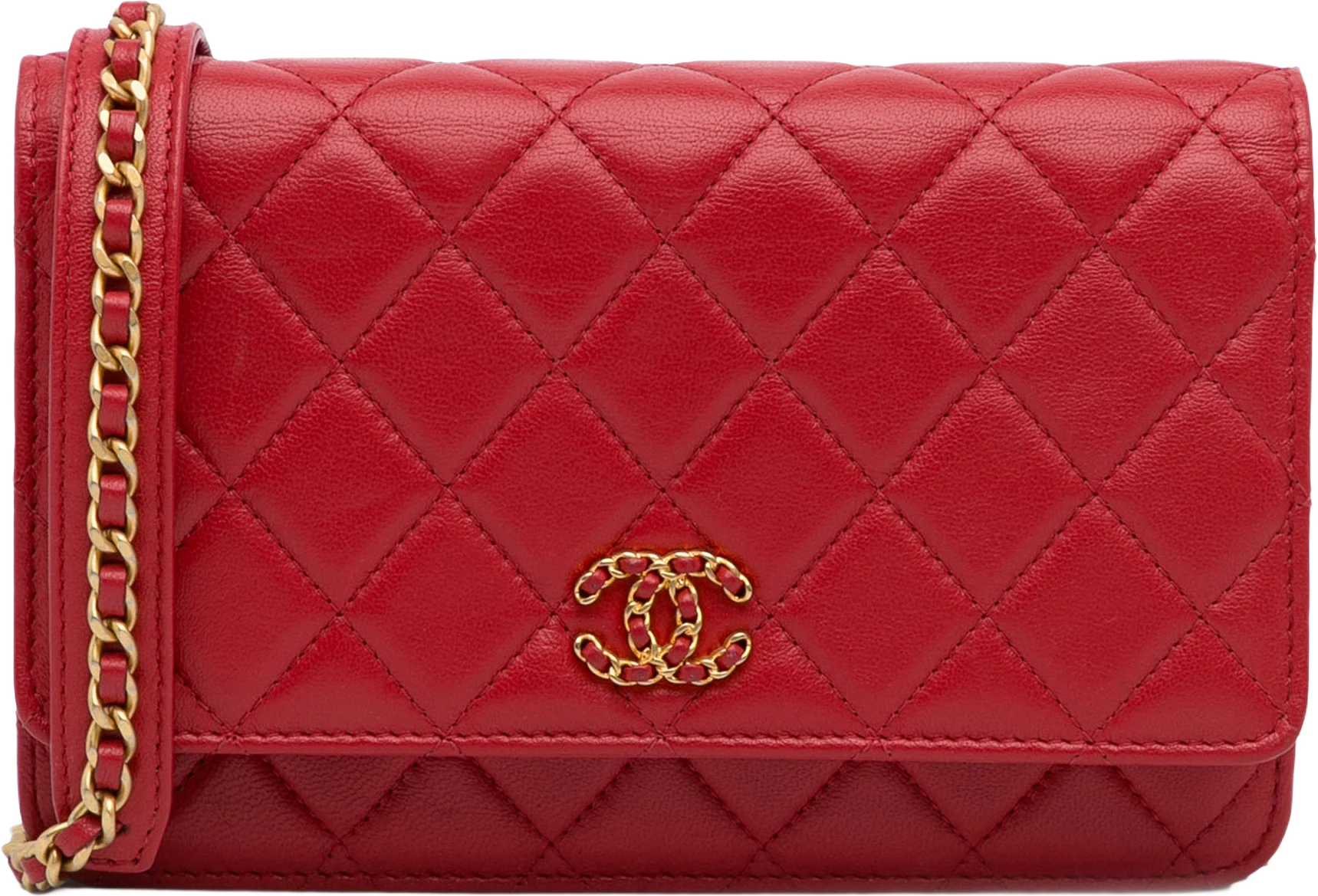 Chanel Quilted Lambskin 19 Wallet On Chain