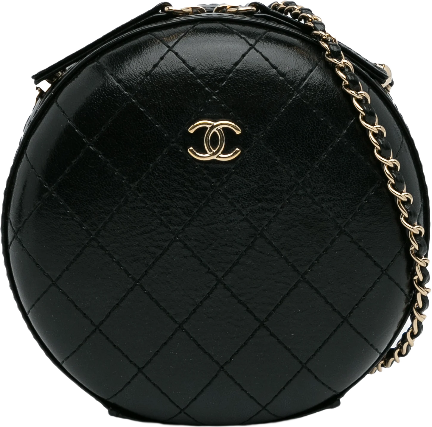 Chanel Stitched Calfskin Round Crossbody