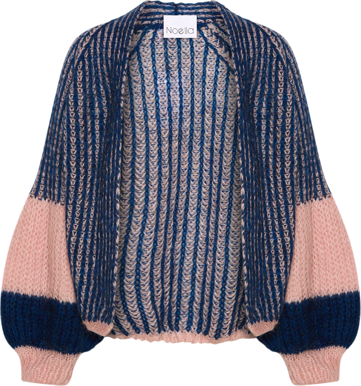 Liana Knit Cardigan - Rose/navy