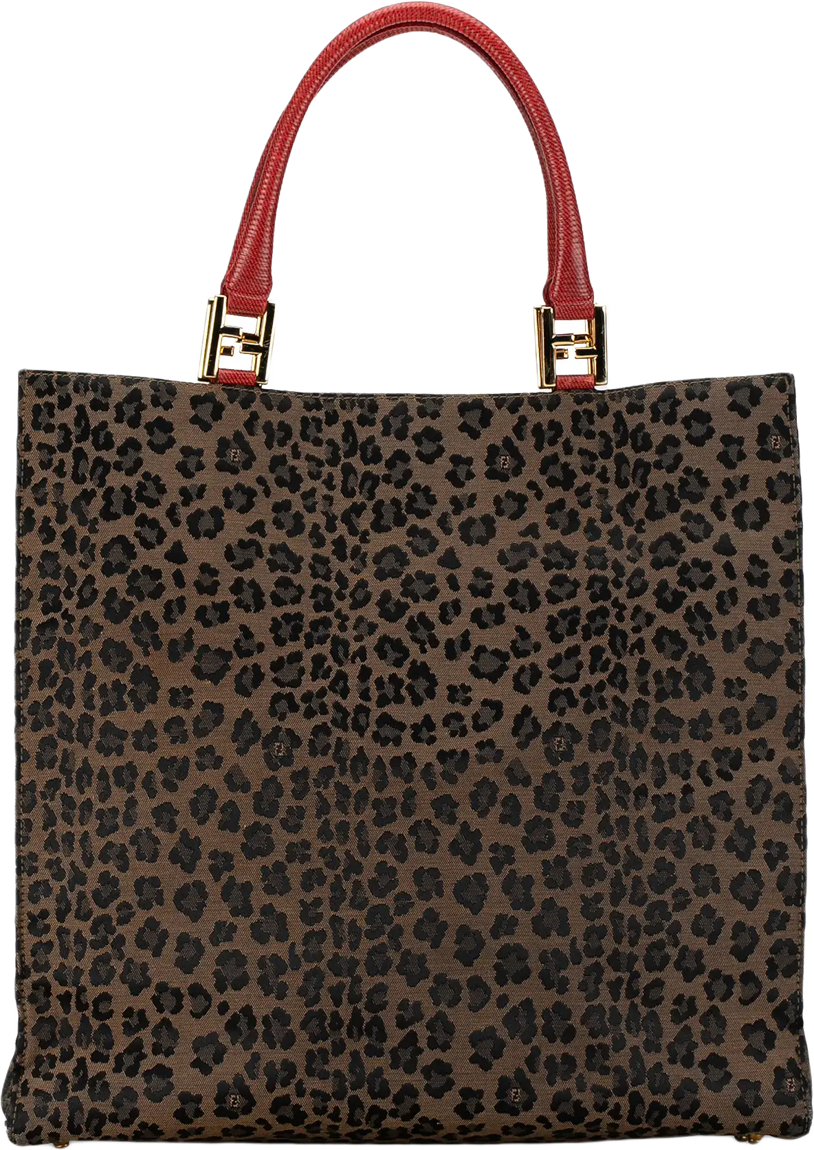 Fendi Leopard Print Canvas Tote