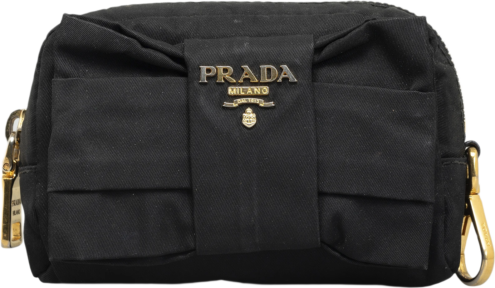 Prada Fiocco Bow Tessuto Pouch