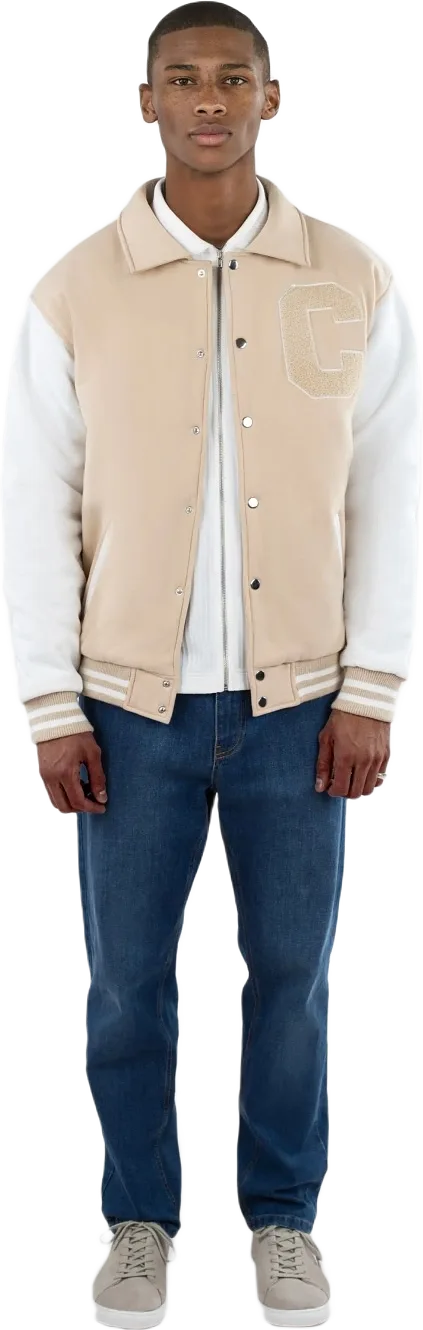 Jason Varsity Jacket - Sand