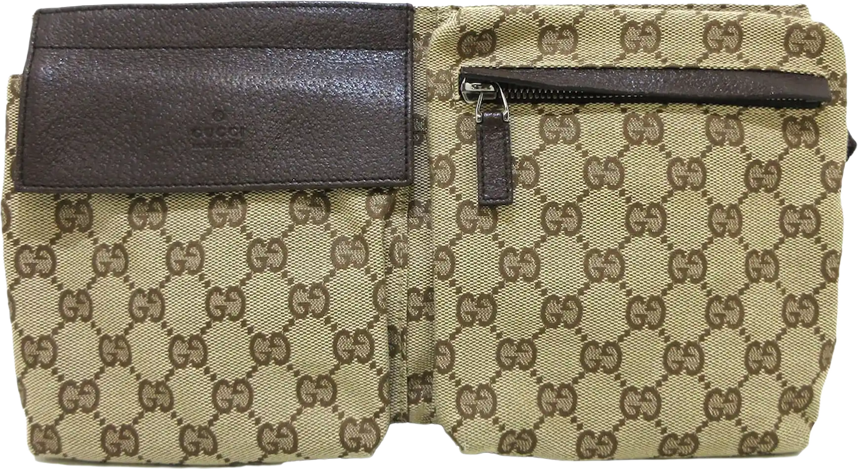 Gucci Gg Canvas Double Pocket Belt Bag