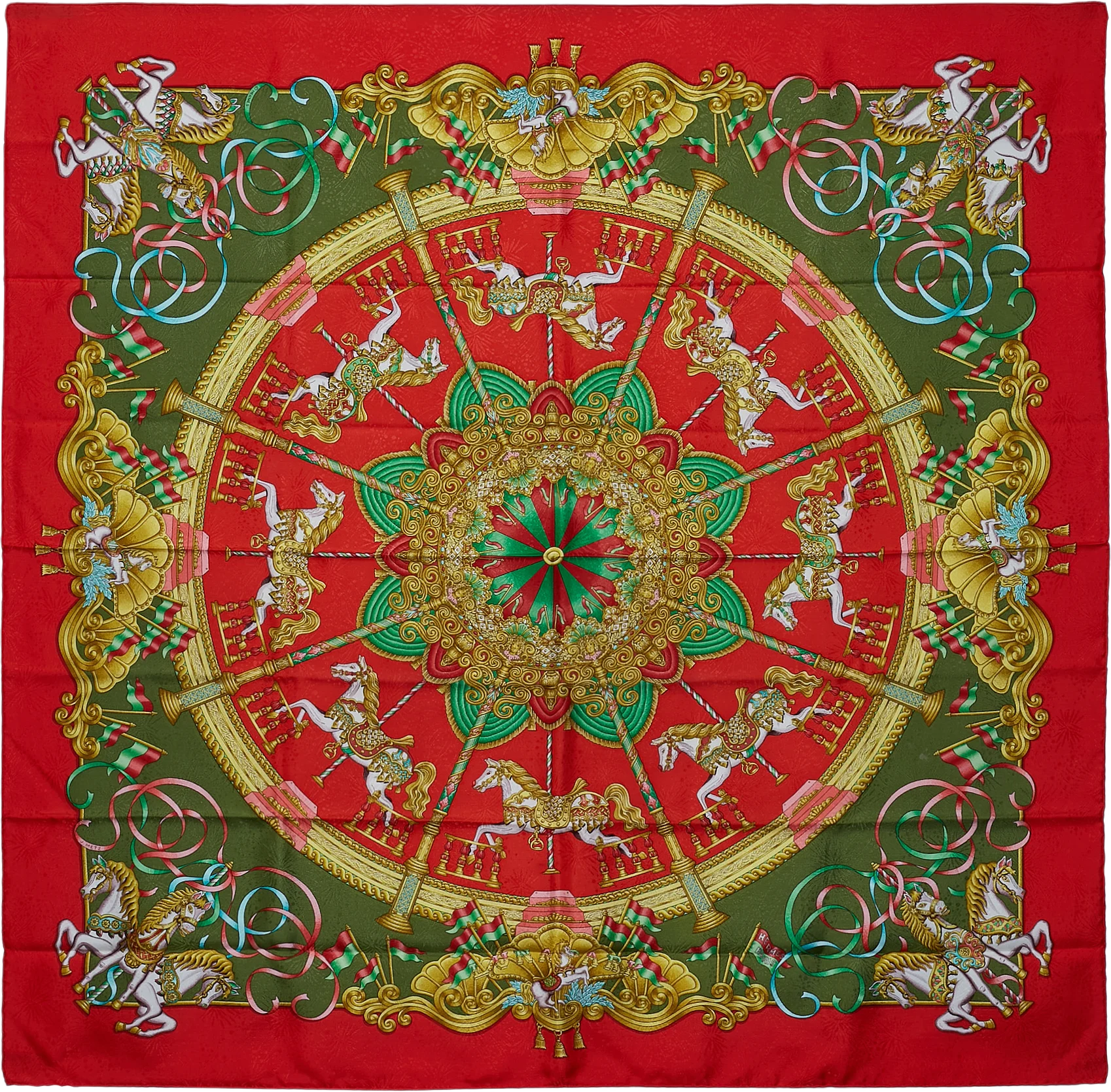 Hermes Luna Park Silk Scarf