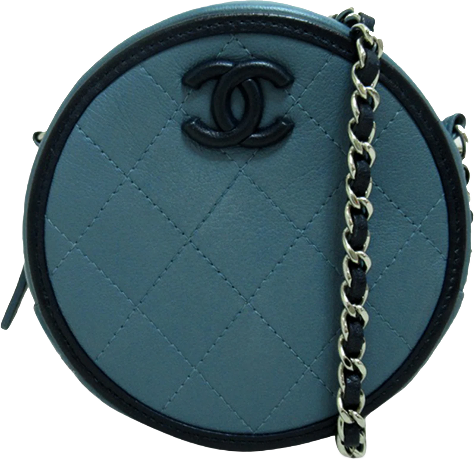 Chanel Lambskin Cc Round Chain Crossbody