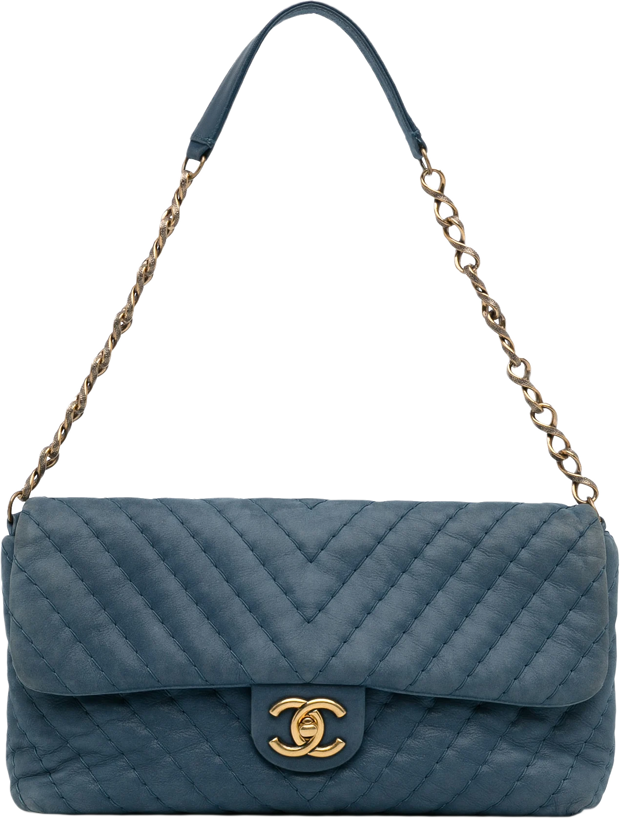 Chanel Jumbo Chevron Iridescent Surpique Flap