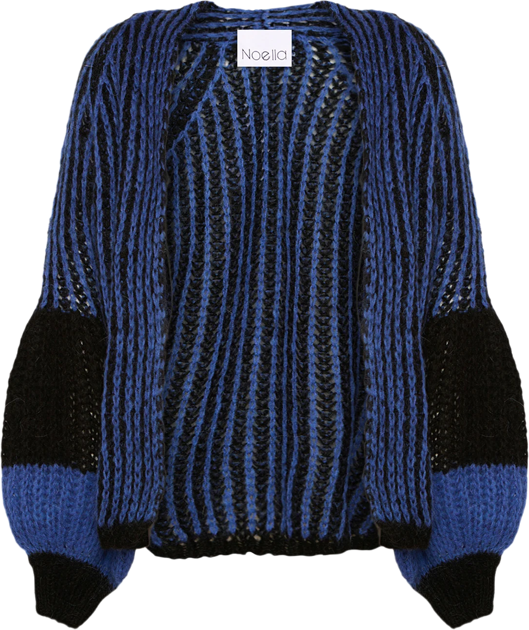 Liana Knit Cardigan - Black/electric Blue