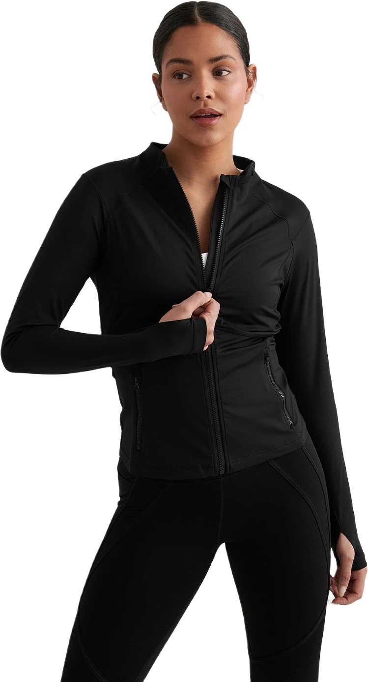 Black Sculpting Zip Jacket