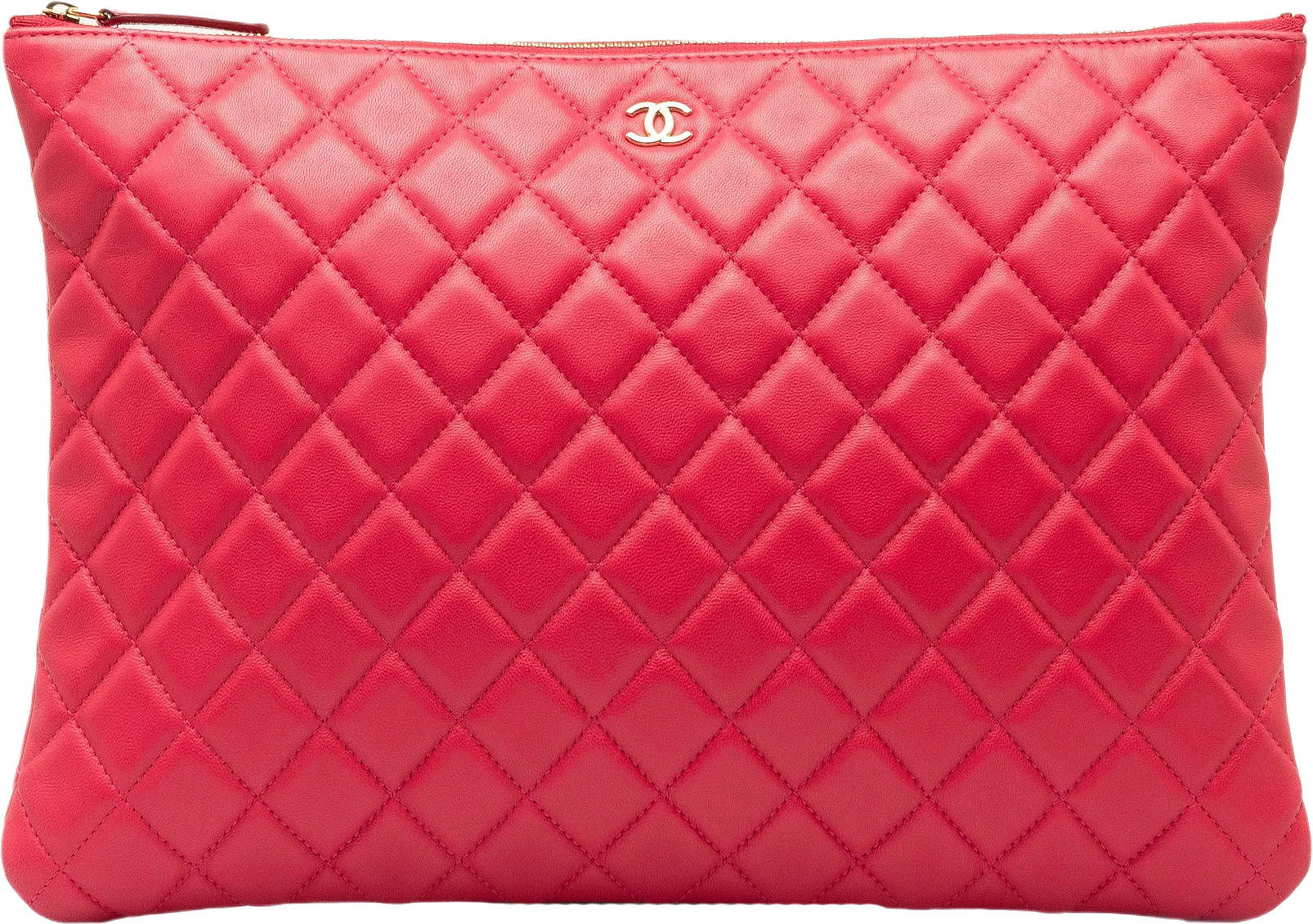 Chanel Quilted O Case Clutch