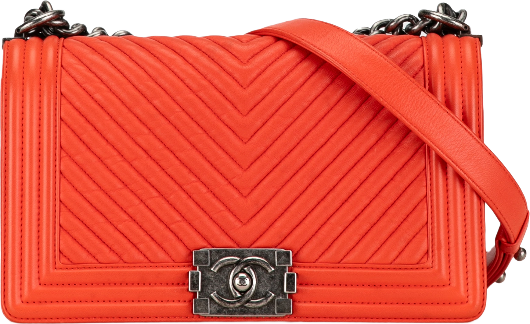 Chanel Medium Chevron Lambskin Boy Flap