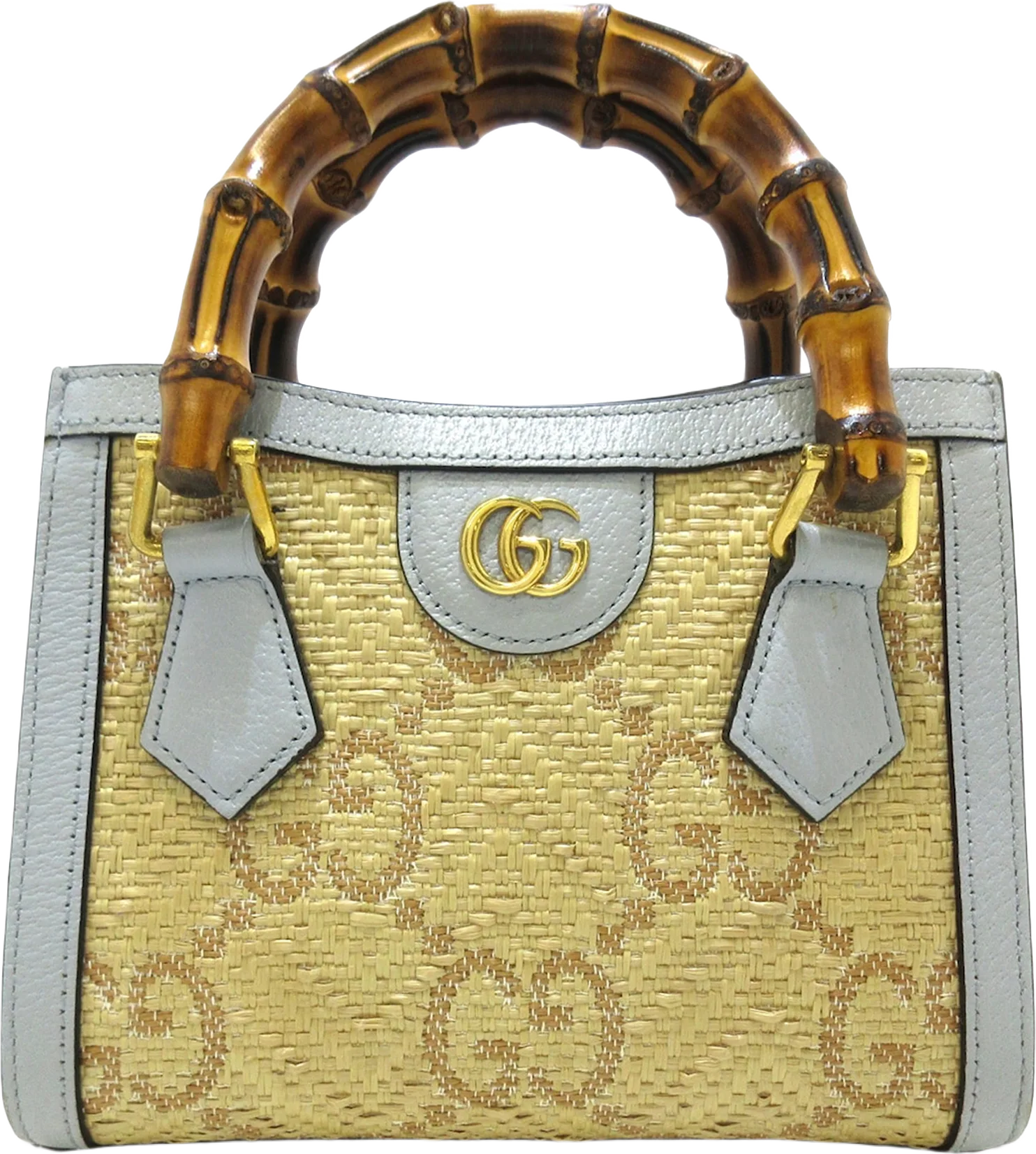 Gucci Mini Jumbo Gg Raffia Diana