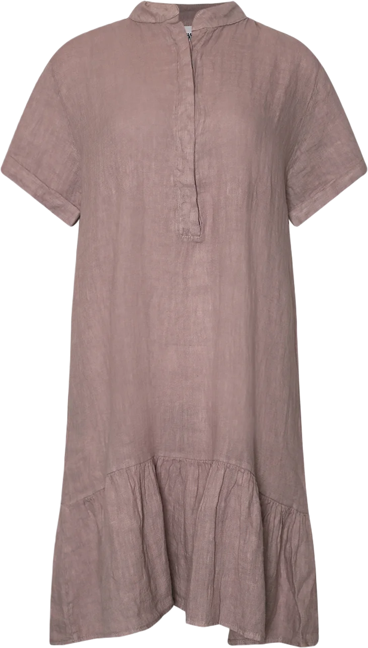 Epsi, Short Dress, Linen - Dust Lavender