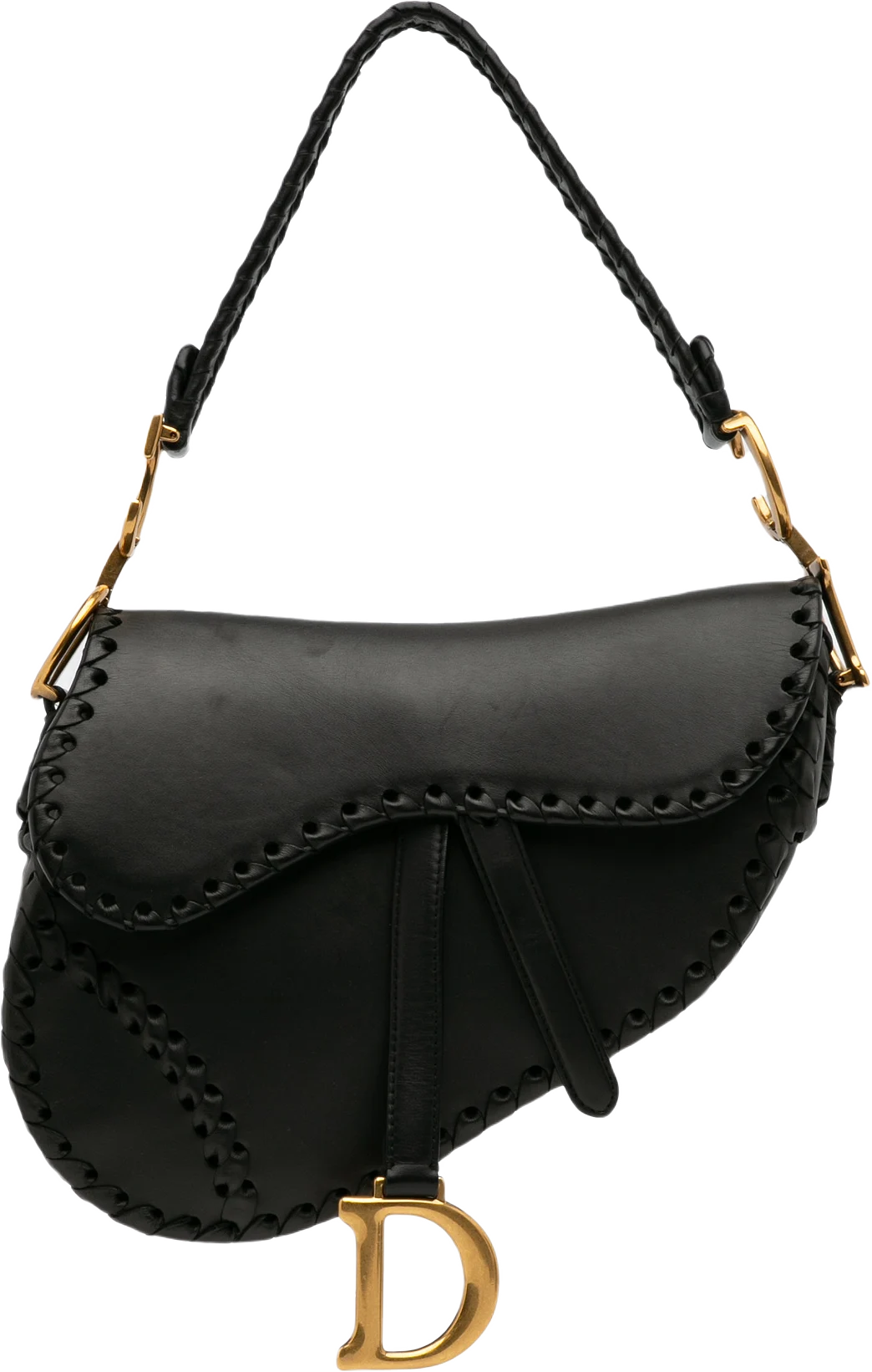 Dior Medium Braided Leather Saddle Bag