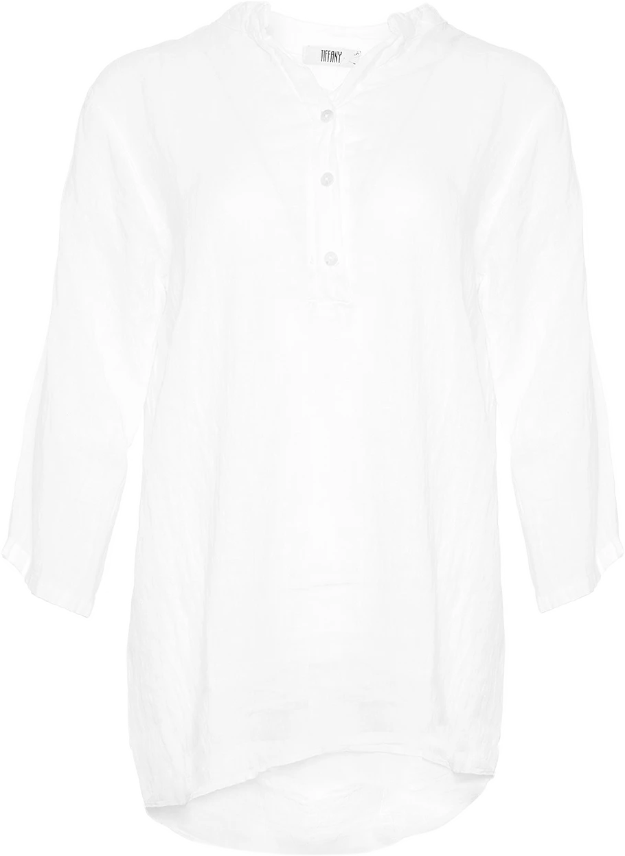 17661, Shirt, Linen - White