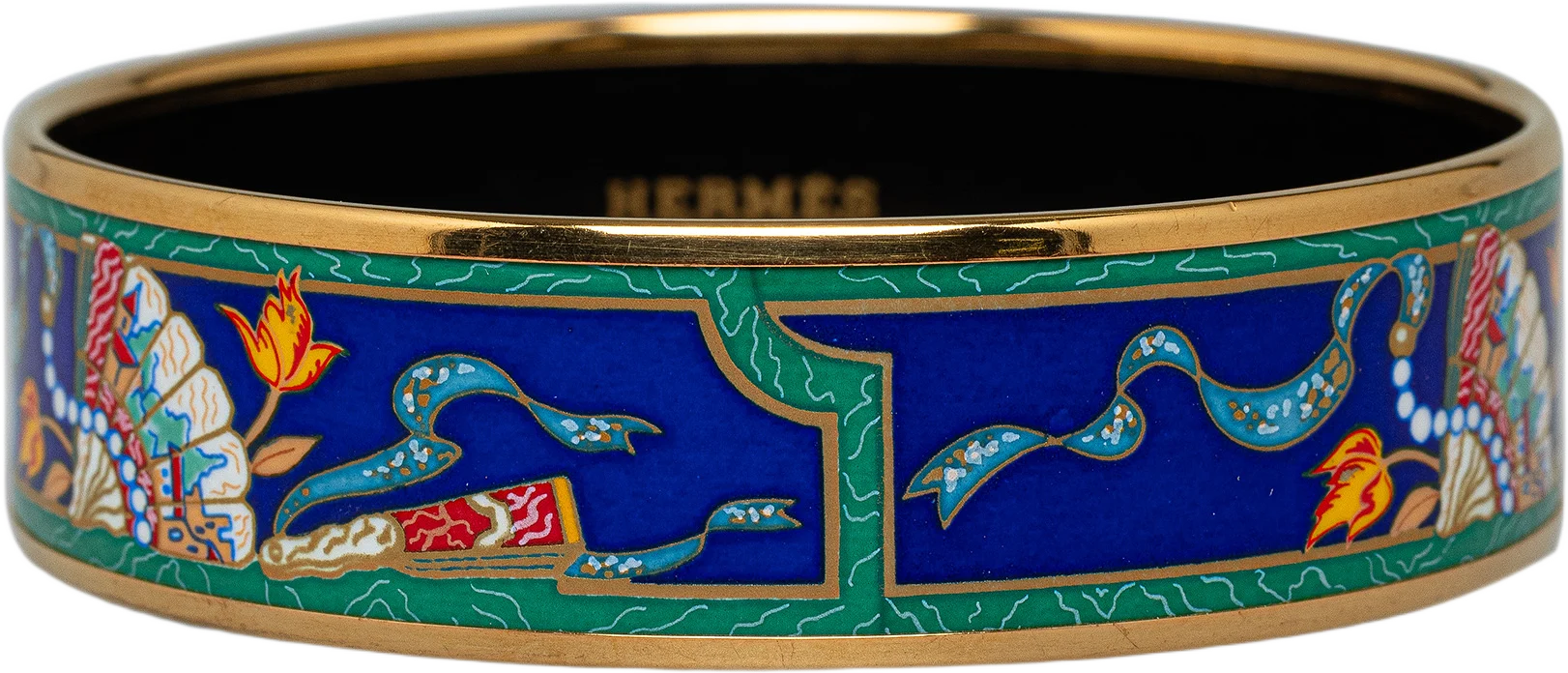 Hermes Wide Enamel Bangle