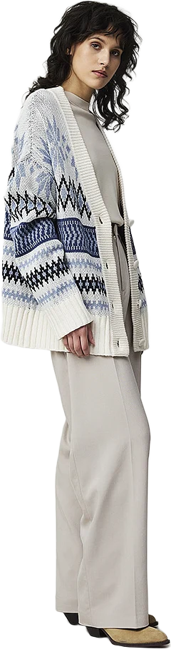 Alison Jacquard Knitted Cardigan