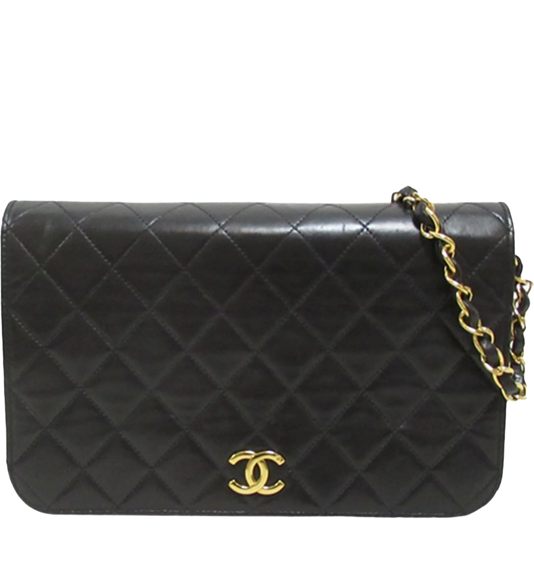 Chanel Cc Quilted Lambskin Full Flap