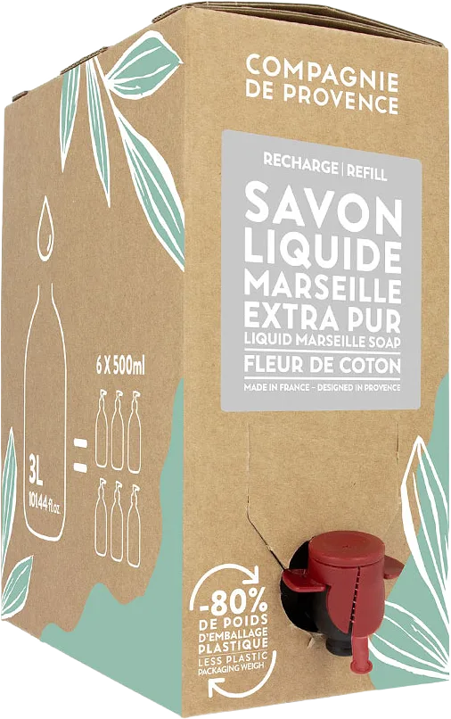 Liquid Marseille Soap Refill Cotton Flower 3 l