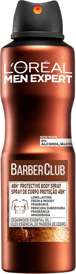 Men Expert Barber Club 48H Protective Bodyspray