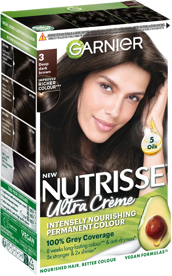 Nutrisse Permanent Nourishing Hair Color Nivå 3