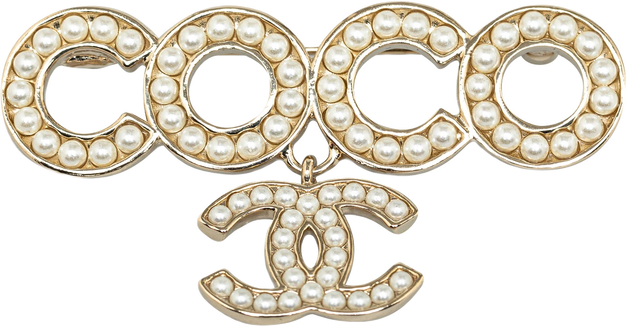 Chanel Coco Faux Pearl Brooch