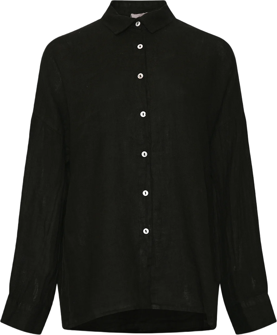 Gia, Shirt, Linen - Black