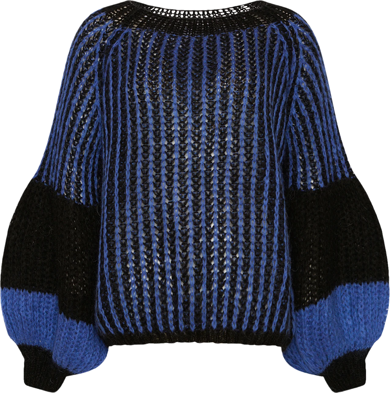Liana Knit Sweater - Black/electric Blue